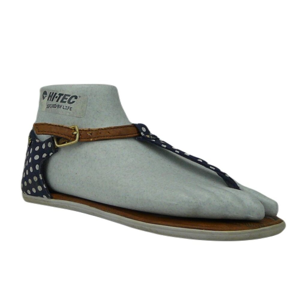 KEDS NAVY POLKA DOT CANVAS SANDALS WOMEN'S US  6